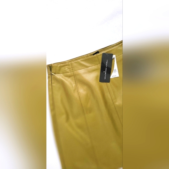 NWT! Anthro French Connection Women's Crolenda Faux Leather Mini-Skirt Size 6 - Picture 10 of 16